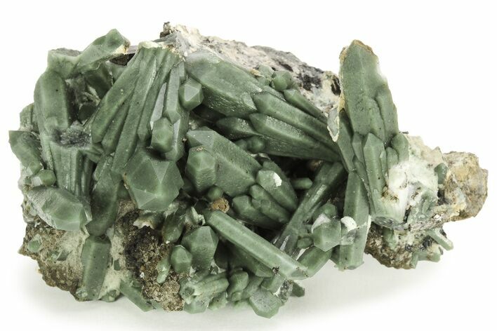 Green, Hedenbergite Included Quartz on Ilvaite - Mongolia #226198